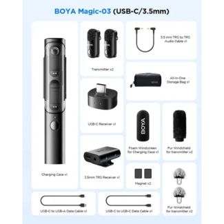 MICROFONO BOYA MAGIC-03 (2TX+1RX USB-C+1RX CAMARA+SHOTGUN) 1