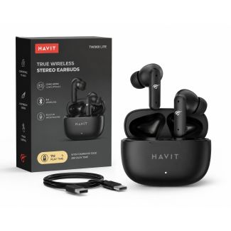 Fones De Ouvido Sem Fio Havit Tw969 Lite Bluetooth 5.4 Com Microfone In Ear Gamer Cor Preto 1