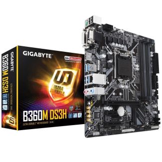 Placa Mae Gigabyte B360M DS3H (1151/DDR4/HDMI/DVI/VGA/microAT - PN # B360M DS3H - 8ª Geração