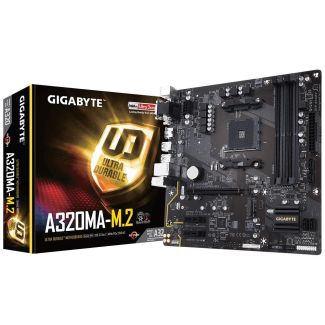 Placa Mae Gigabyte A320MA-M.2(AM4/DDR4/VGA/DVI-D/HDMI/M.2/mATX) - PN # GA-A320MA-M.2