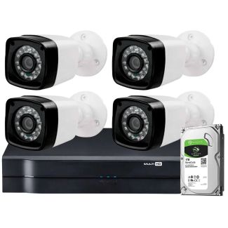 HVR 04 Canais/ 4 Cameras/ Cabo tripolar/ Fonte/ 8 Con. BNC -