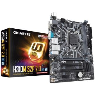 Placa Mae Gigabyte H310M S2P (DDR4/M-ATX/LGA1151 8-9 Ger.) - PN # H310M S2P 2.0