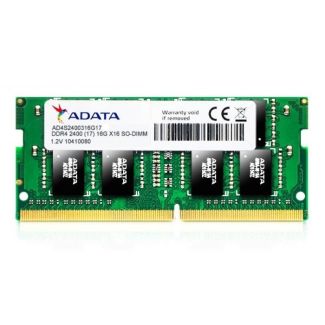 Memoria Note A-DATA 4GB 2400MHz CL17 DDR4 1.2V SODIMM - PN # AD4S2400J4G17-S