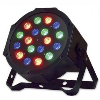 Canhao Refletor 18 Leds Digital Strobo Efeito Rgb
