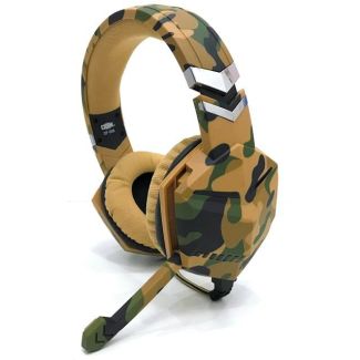 Fone De Ouvido Headset Gamer P2 Para Ps4 Xbox One Notebook Macbook Com Microfone Camuflado Bege DF-508