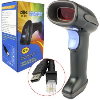 Leitor Codigo De Barras e Boleto Laser Cabo USB 1,8 Metros DX-190