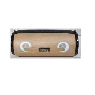 Caixa de Som Bluetooth USB 10W Micro SD Card Dourado KM-223
