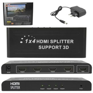Splitter Divisor HDMI 1 Entrada 4 Saidas Full HD 3D LOTUS It-145