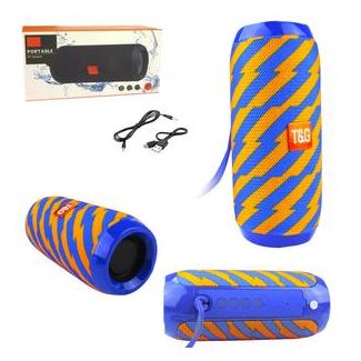 Caixa De Som Charge Bluetooth 10W Resistente Agua Azul E Amarelo