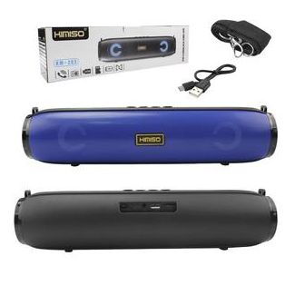 Caixa de Som Bluetooth USB 10W Atende Ligacoes Micro SD Card Azul KM-203