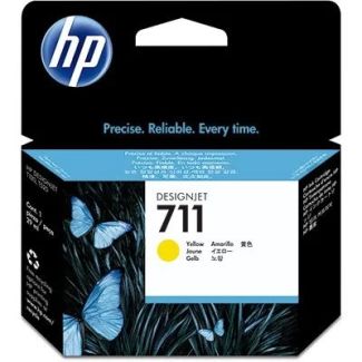 CARTUCHO HP PLOTTER 711 P/ T120 E T520 - AMARELO 29ML - CZ132AB