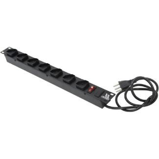 FILTRO DE LINHA LACERDA 7 TOMADAS PT P/ RACK 19" METALICO 