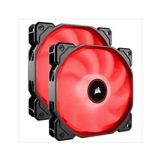 KIT FAN COOLER DUAL CORSAIR AF140 LED VERMELHO - CO-9050089-WW 