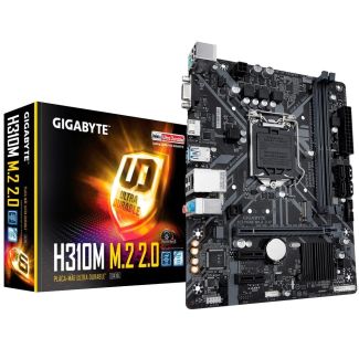 PLACA MAE GIGABYTE MICRO ATX (1151) - DDR4 - H310M M.2 2.0 - 8ºGER - ATUALIZADA P/ 9ºGER