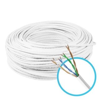Cabo de rede Megatron 4 pares CAT5E 305mts 100% cobre Branco - PN # 2366