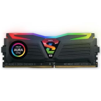 Mem GEIL SUPERLUCE 8G DDR4 3000MHz Preta RGB - PN # GALS48GB3000C16ASC