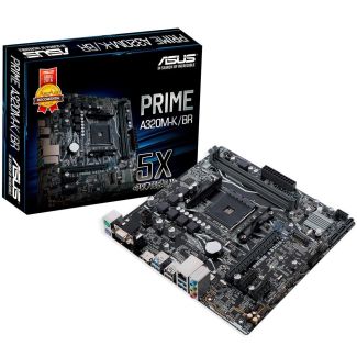 Placa Mãe Asus Prime A320M-K/BR AM4/DDR4/HDMI/VGA/M.2/micro ATX - PN # PRIME A320M-K/BR