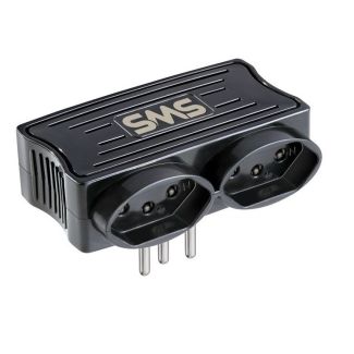 Carregador SMS 2 USB + 2 Tomadas Preto - 62332
