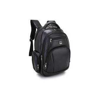 Mochila Masculina Prova Dagua Preta Couro Sintetico Nova