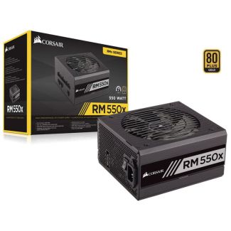 Fonte Corsair 550W RMx 80Plus Gold Modular ATX12V PFC - S/CABO