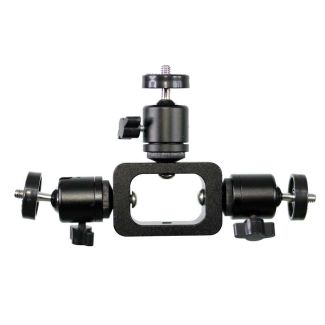 Suporte Adaptador Para Encaixe De 3 Acessórios Fotográficos 