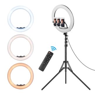 Iluminador Rl18 45cm P/ Até 3 Celulares C/ Tripé 2m + Brinde