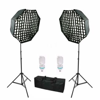 Iluminador Kit 2 Soft-box Octa Agata III Greika Com 220V