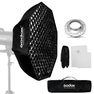 SOFTBOX P/FLASH MONTAGEM BOWENS 120CM OCTAGONAL COM GRID