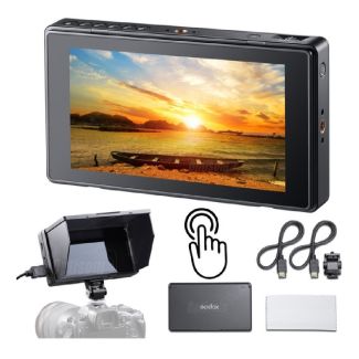 Monitor Para Camera Canon Sony Godox Gm55 Hdmi 5.5 Com Abas