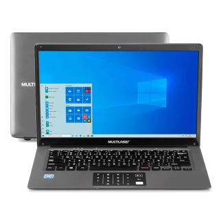 Notebook Multilaser PC134 Legacy Book, Intel Quad Core Atom Z8350, 2GB, 64GB, W10, Tela 14" Bivolt Cinza