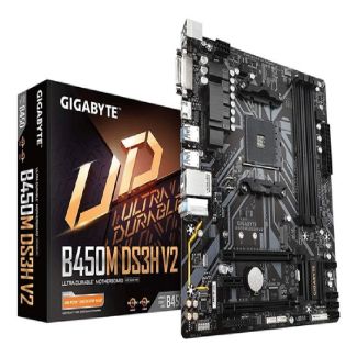 Placa Mae Am4 Gigabyte B450m Ds3h V2 Amd Ryzen Micro Atx 