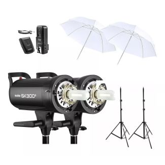 Kit 2x Tocha Godox Sk300 Ii Digital P/ Estúdio 600w 220v 220voltes 