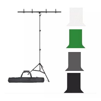 Kit suporte T Fundo Infinito Ts-8316 Banner eventos publicidade TRIPE T 1,60X2,00M 