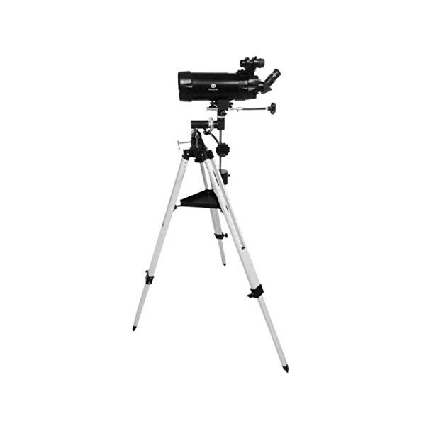TELESCOPIO EQUATORIAL MAKSUTOV-CASSEGRAIN - 90 COM TRIPÉ E ACESSORIOS