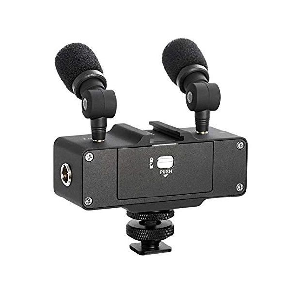SISTEMA DE MICROFONIA COM 02 MICROFONES EM ESTEREO