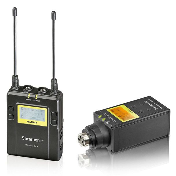 SISTEMA DE MICROFONIA PROFISSIONAL SEM FIO 2 TRANSMISSORES SARAMONIC