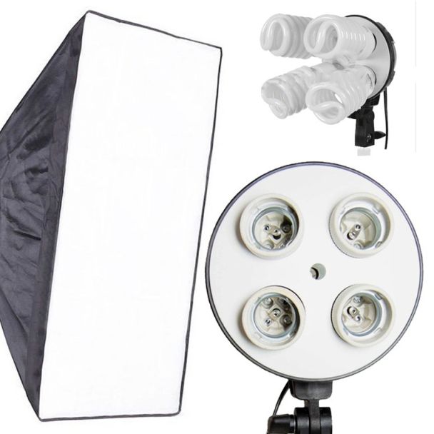 Kit Estúdio Softbox Girafa Iluminação Contínua 1200w - 110v 