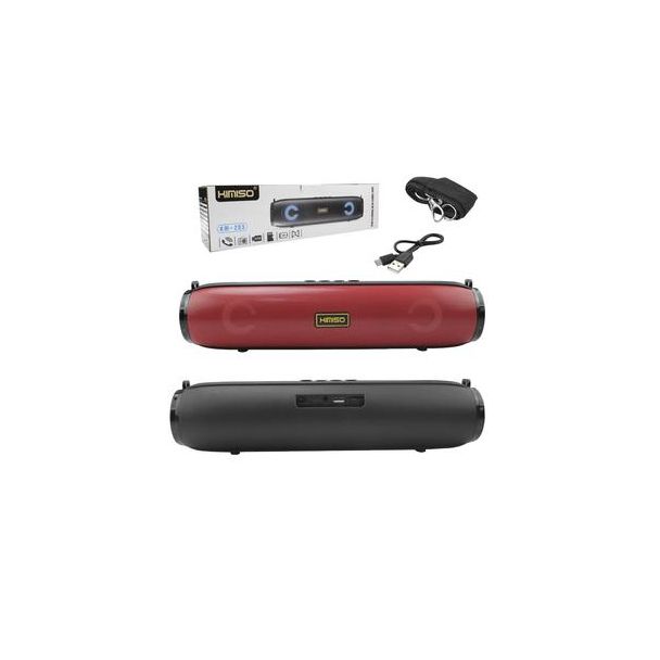 Caixa de Som Bluetooth USB 10W Atende Ligacoes Micro SD Card Vermelho KM-203