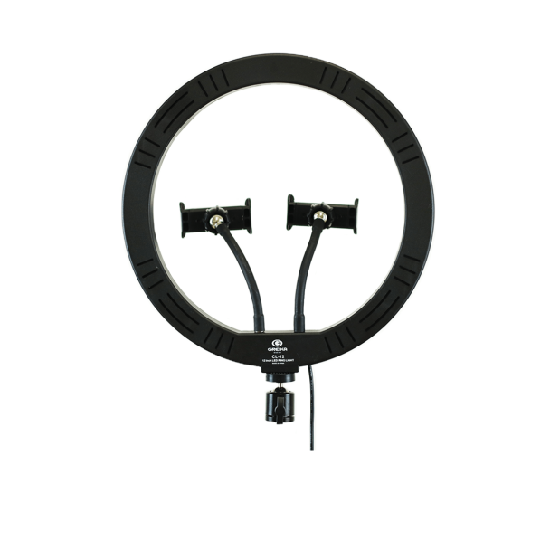 ILUMINADOR TIPO RING LIGHT 12 MODELO CL-12 LED -COM SUPORTE PARA 02 SMARTPHONES