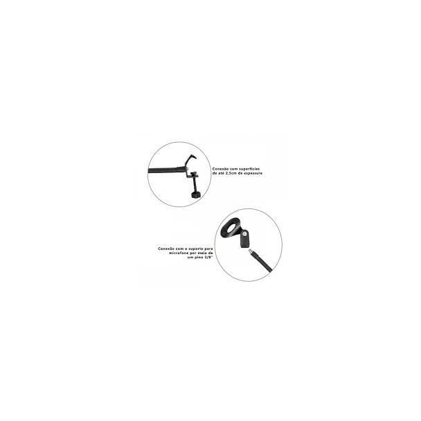 Suporte De Microfone Com Garra Para Tripé Greika Mh-01