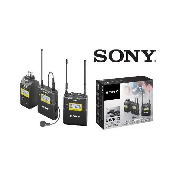 Microfone Sony Uwp-d16 30 Lapela Sem Fio+plug-on Digital Lavalier Combo Wireless Microfone UWPD1630 