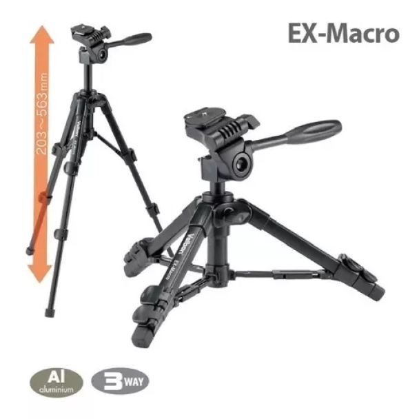 Mini Tripé Ultra Leve Dslr Mirroless Macro EX-MACRO Velbon