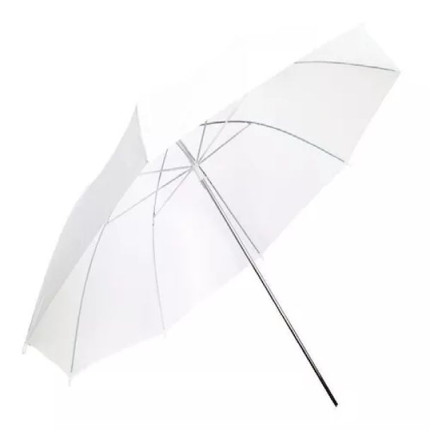 Sombrinha Difusora Branca Suavizadora P/Estúdio Fotográfico 84cm