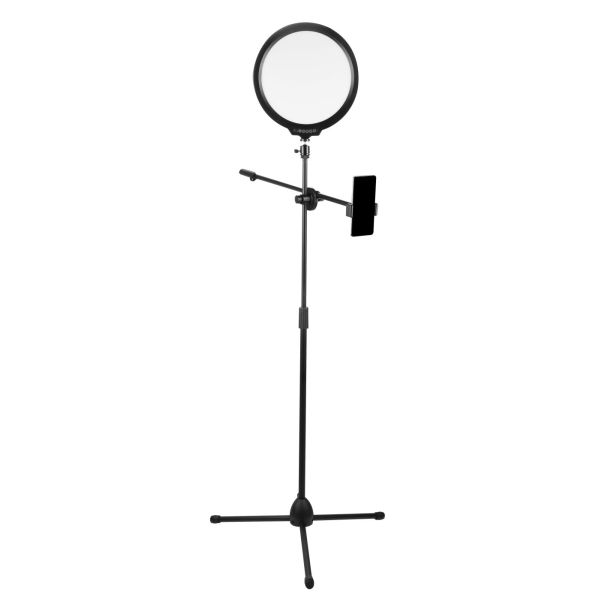 Iluminador Led Ring Light 12 Soquete 3em1 Make Fotos Tripé Selfie Portátil Youtuber Blogueiro Maquiagem