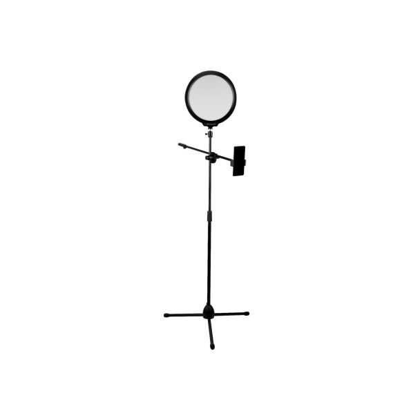 Iluminador Led Ring Light 12 Soquete 3em1 Make Fotos Tripé Selfie Portátil Youtuber Blogueiro Maquiagem