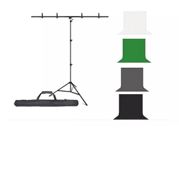 Kit suporte T Fundo Infinito Ts-8316 Banner eventos publicidade TRIPE T 1,60X2,00M 