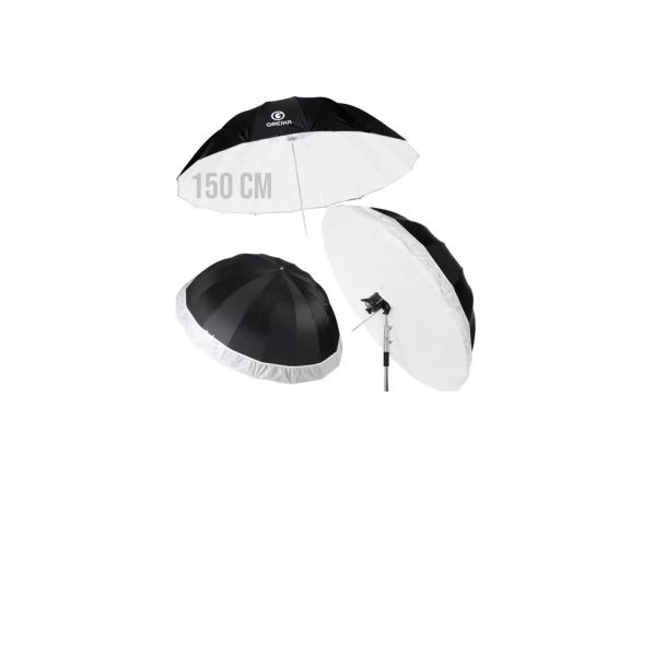 Sombrinha Capa Difusora Preta Branca 150cm Flash BW16-60S