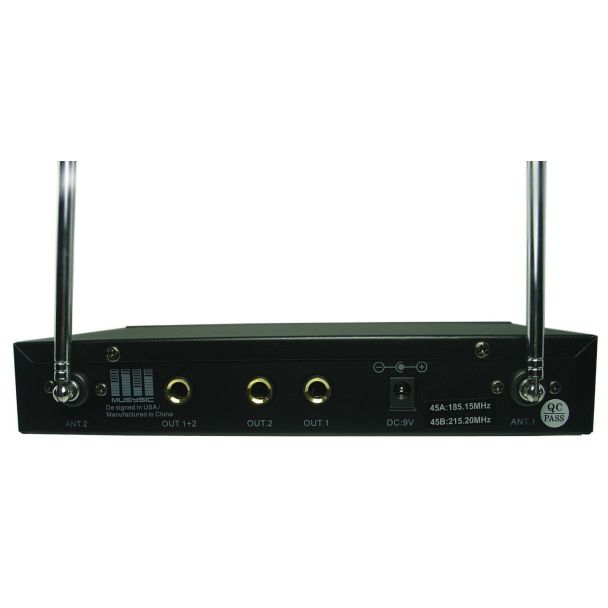 2 Microfones Sem Fio Lapela Profissional Sistema de Lapela VHF 