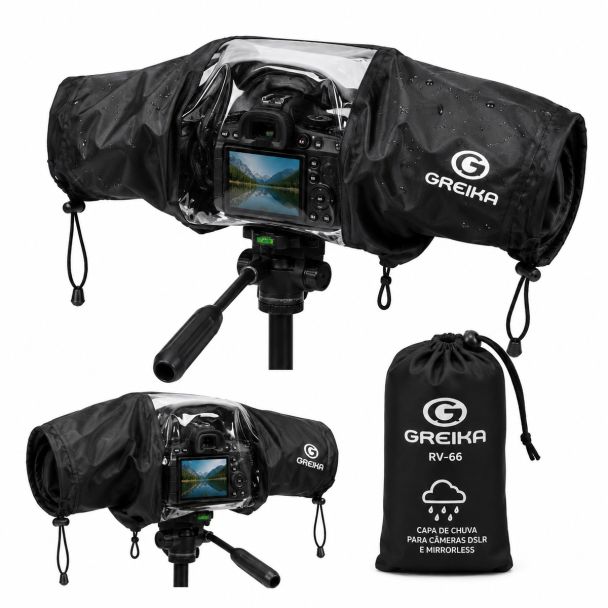 Capa de Chuva Greika RV-66 Protetora para Câmera DSLR e Mirrorless 2