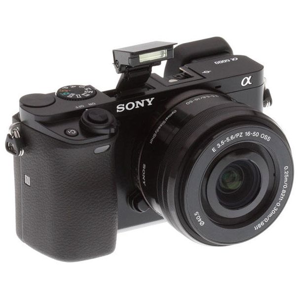 Câmera Sony Alpha A6000 Lente 16-50mm Black w/16GB SDHC Card